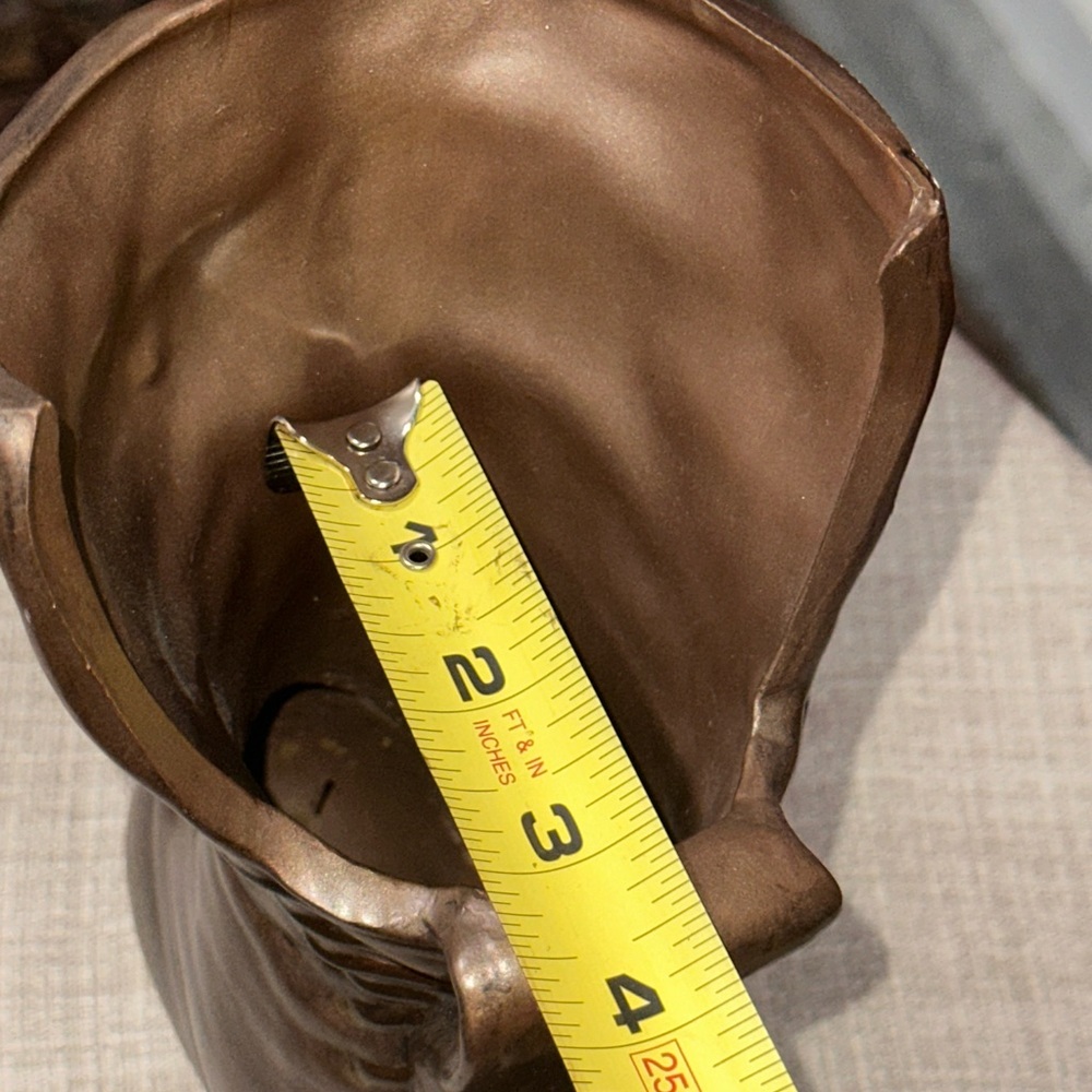 Vintage-Style Bronze Victorian Lace-Up Boot Decor Vase - Picture 9 of 9